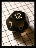 Dice : Dice - 12D - Smoke Transparent with White Numerals - Ebay July 2010